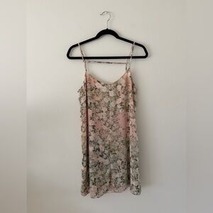 Forever21 Pink Floral Coquette 90s Y2K Fairycore Mini Slip Dress Women’s Large